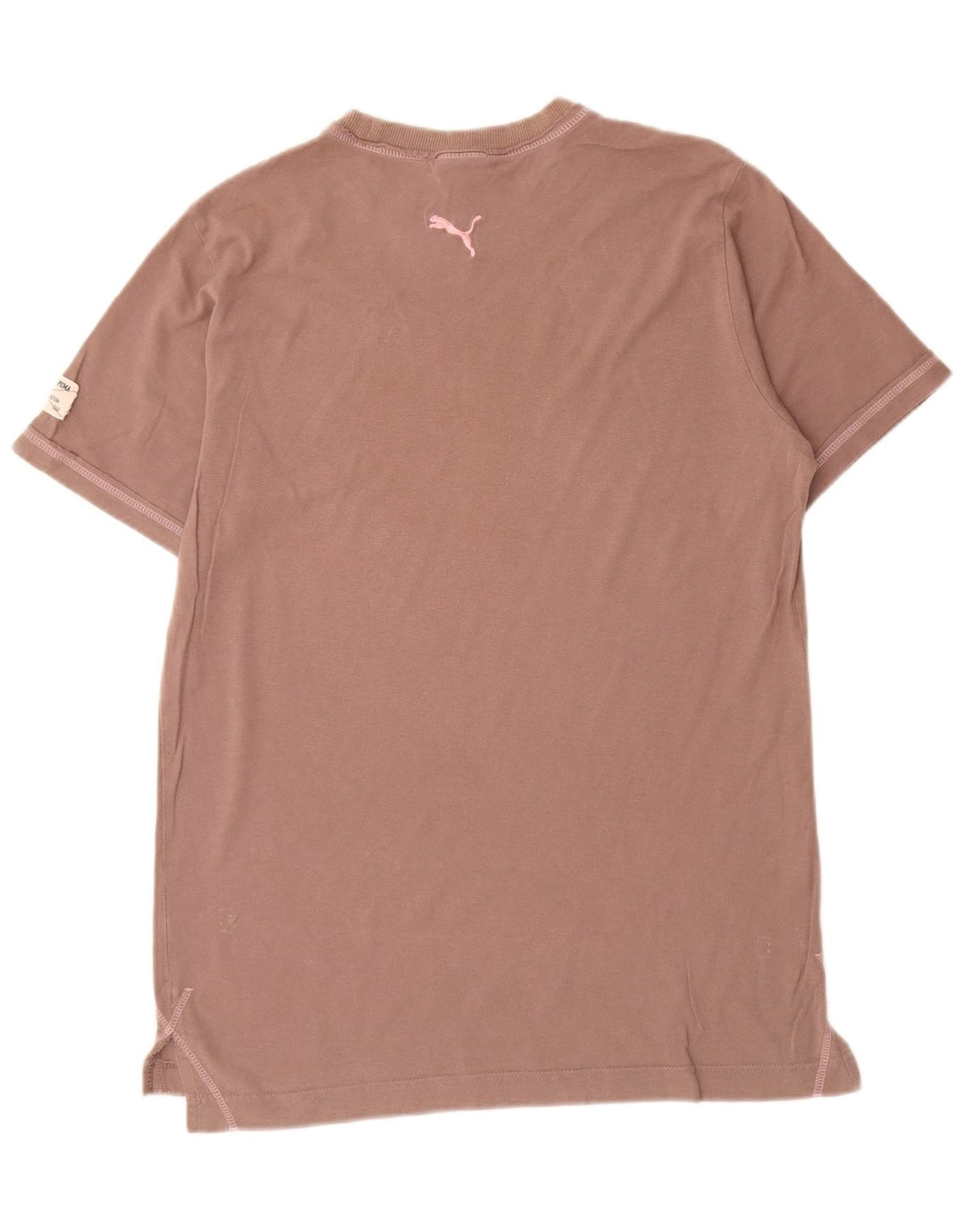 Puma Womens Graphic T-Shirt Top UK 14 Medium Brown