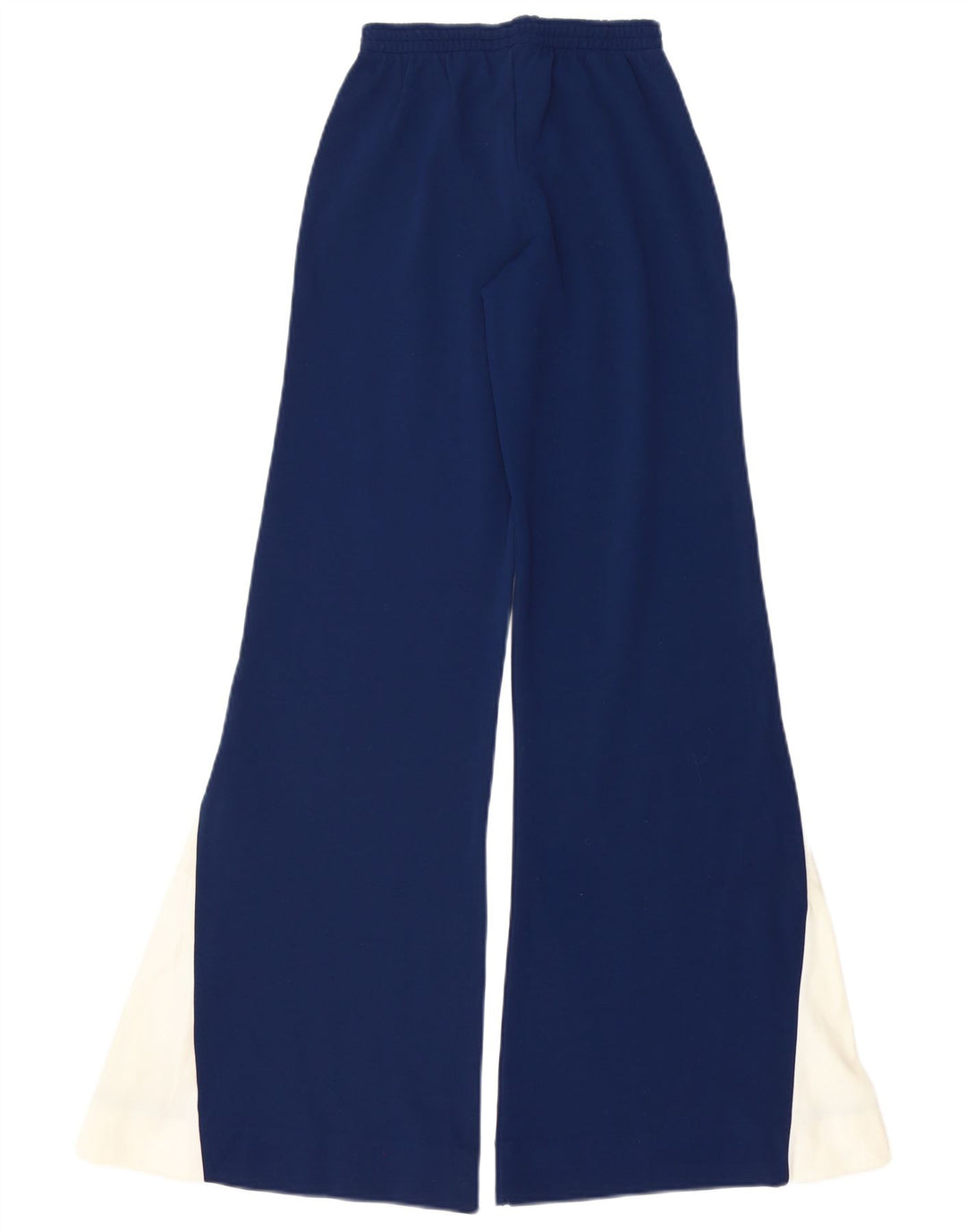 MEDICO Womens Flare Tracksuit Trousers IT 40 Small  Navy Blue Colourblock