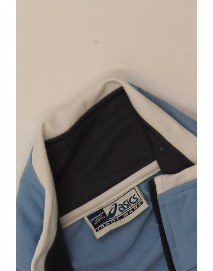 Asics Mens Tracksuit Top Jacket Large Blue Colourblock