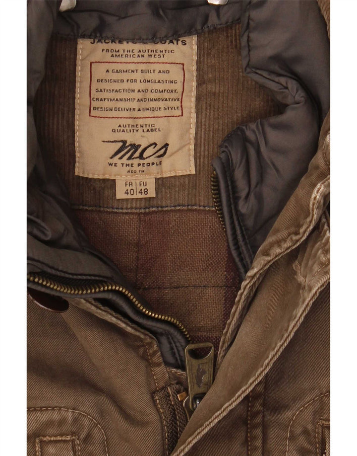 Marlboro Classics Mens Utility Jacket IT 48 Medium Khaki Cotton