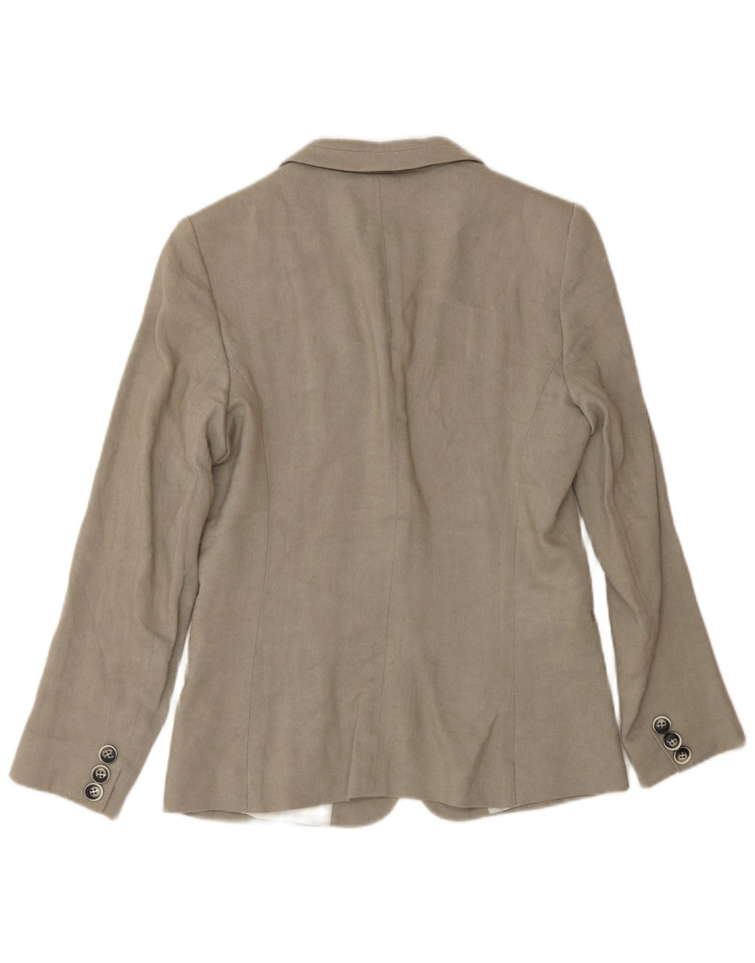 Massimo Dutti Womens 1 Button Blazer Jacket EU 38 Small Beige Linen