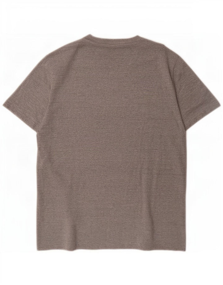 Diesel Mens Graphic T-Shirt Top Medium Grey Flecked Cotton