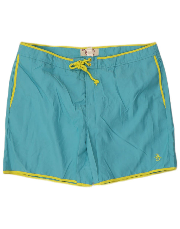 PENGUIN Mens Swimming Shorts Large  Blue