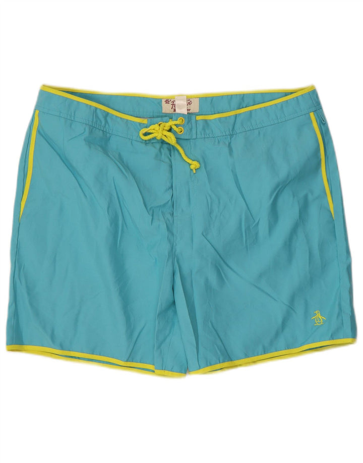 PENGUIN Mens Swimming Shorts Large  Blue