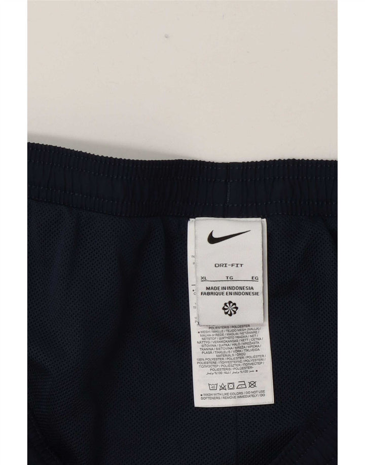 Nike Mens Dri Fit Tracksuit Trousers Joggers XL Navy Blue Polyester