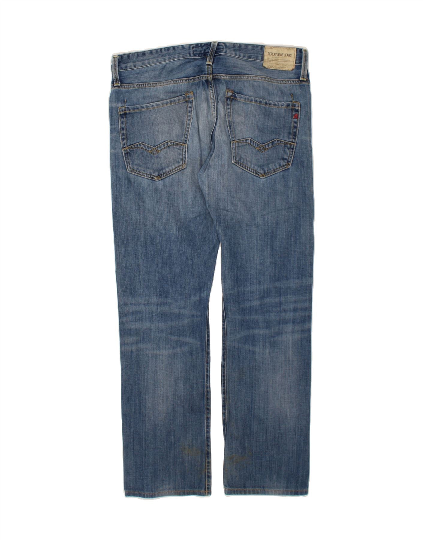 REPLAY Jeans dritti da uomo W33 L30 cotone blu Abbigliamento vintage e di seconda mano online Messina Hembry