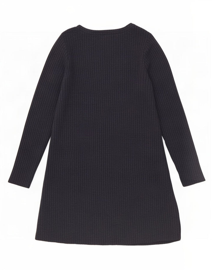 Marks & Spencer Womens Long Sleeve Basic Dress UK 16 Large Navy Blue