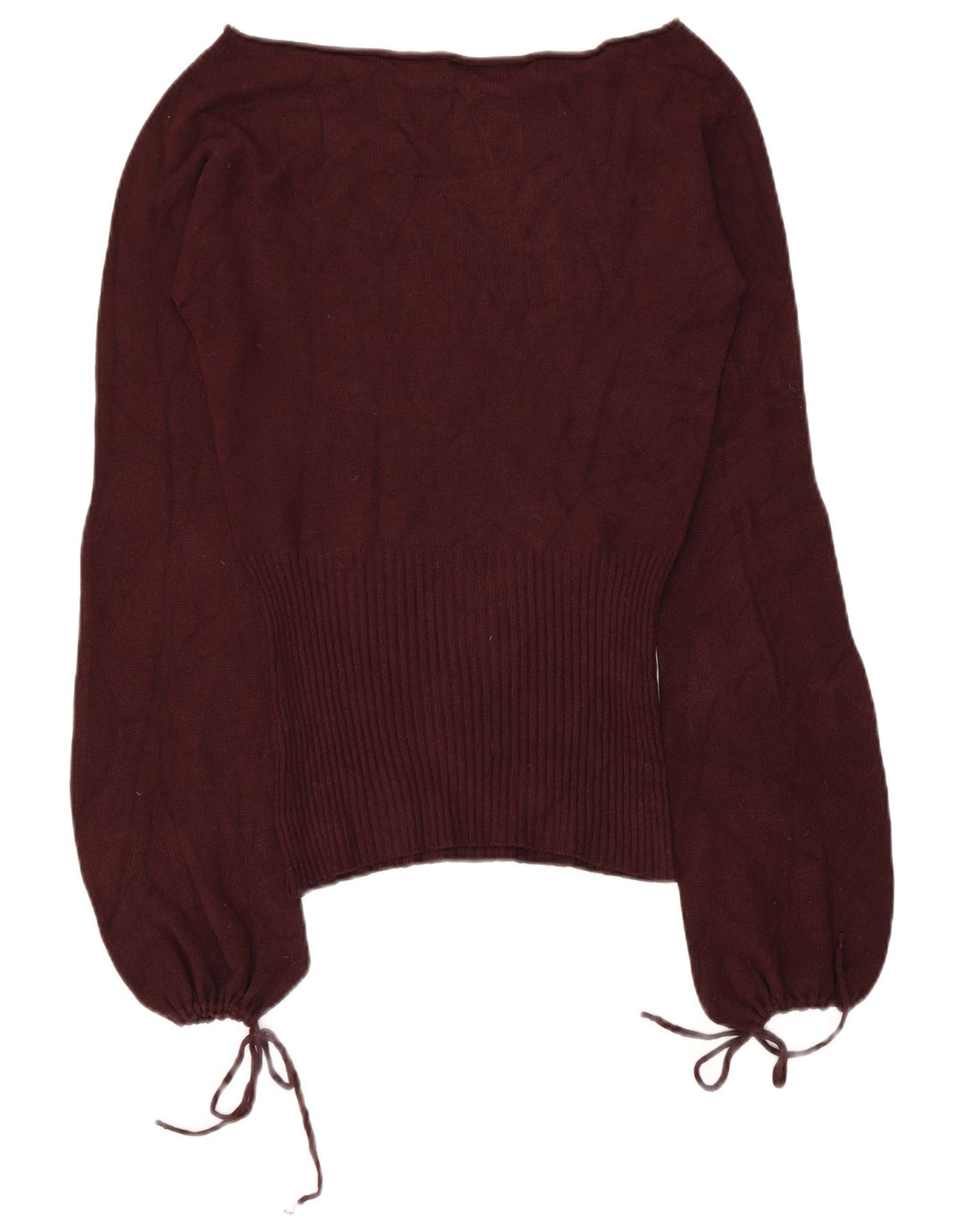 SIMONA BARBIERI Womens Twin-Set Top Long Sleeve UK 12 Medium Maroon