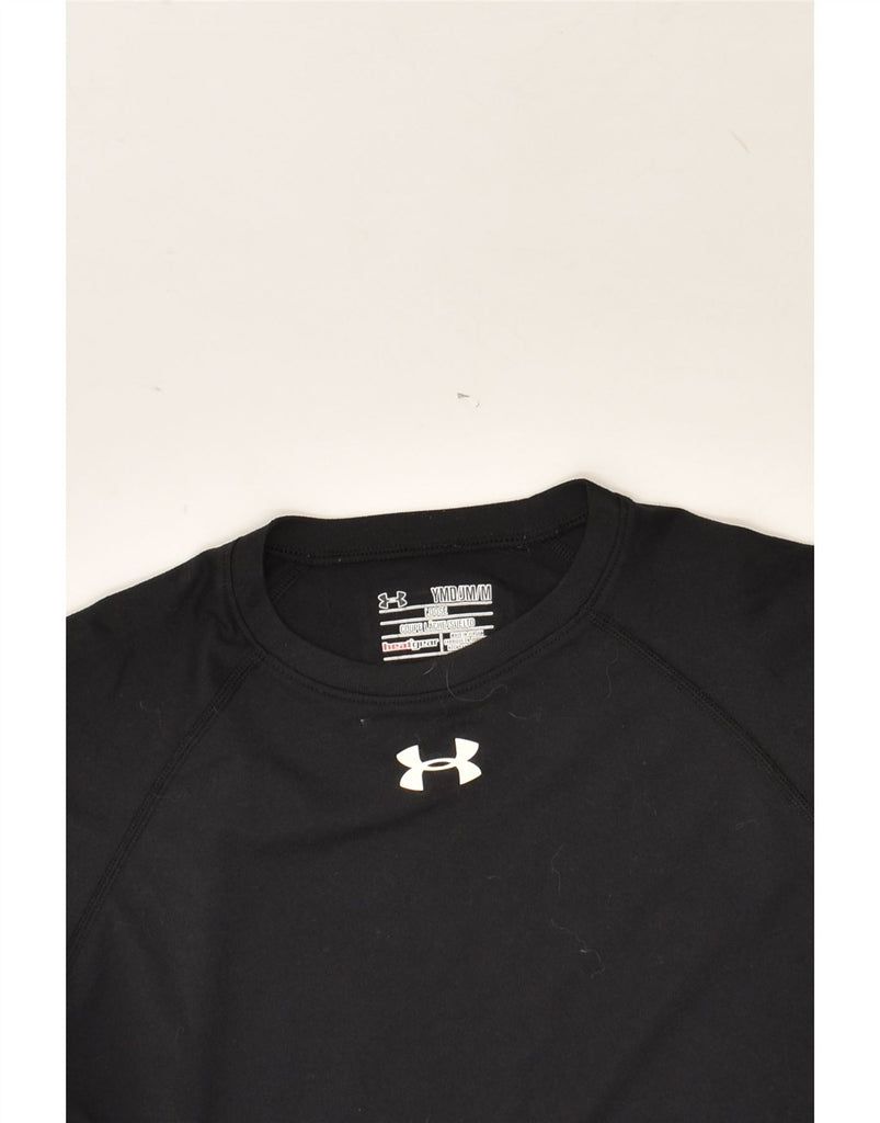 UNDER ARMOUR Boys Heat Gear T-Shirt Top 9-10 Years Medium Black Polyester | Vintage Under Armour | Thrift | Second-Hand Under Armour | Used Clothing | Messina Hembry 