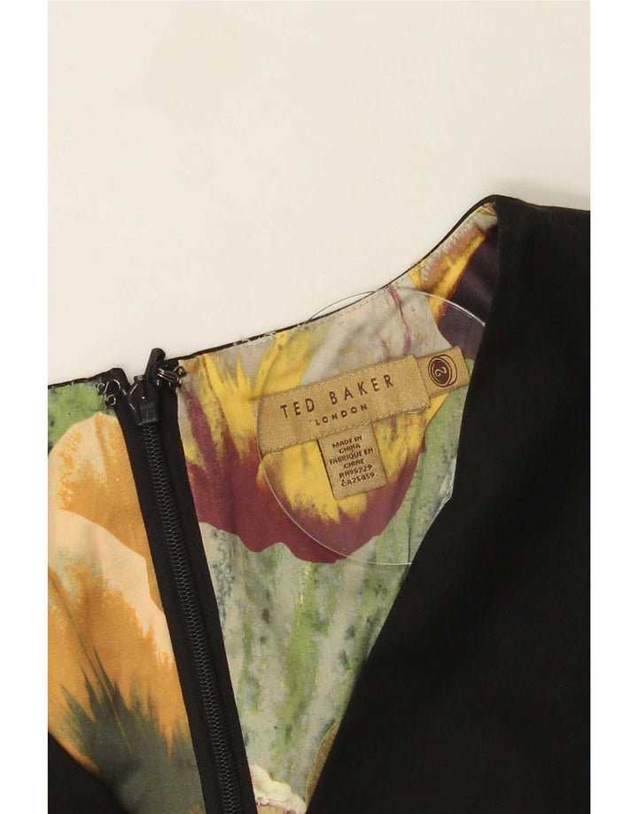 Ted Baker Womens Sheath Dress Size 2 Small Black