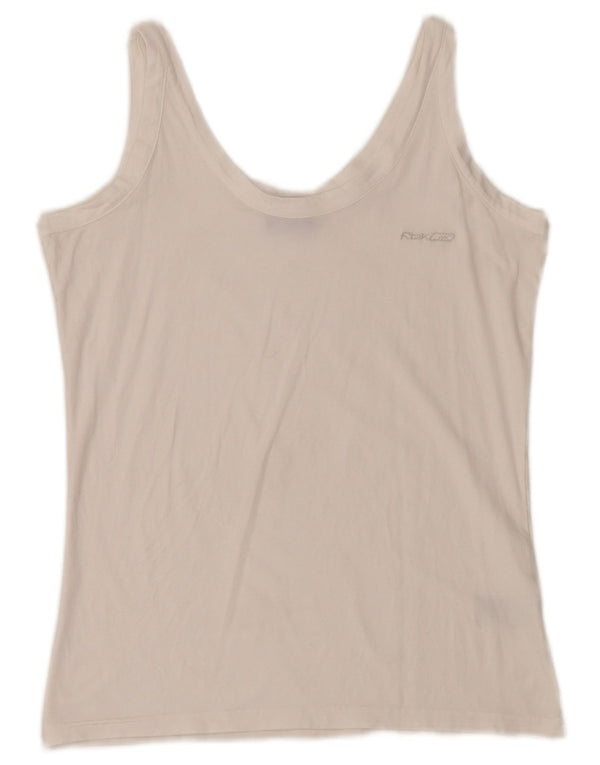 Reebok Womens Vest Top UK 18 XL White Cotton