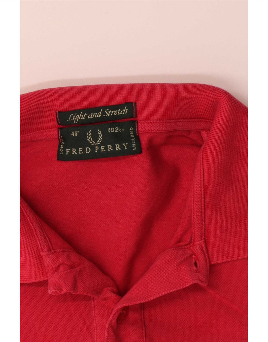 Fred Perry Mens Polo Shirt Medium Red Cotton