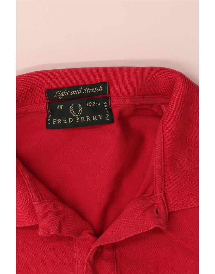 Fred Perry Mens Polo Shirt Medium Red Cotton