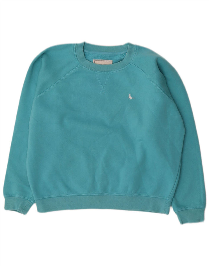 Jack Wills Womens Oversized Sweatshirt Jumper UK 8 Small Blue Cotton