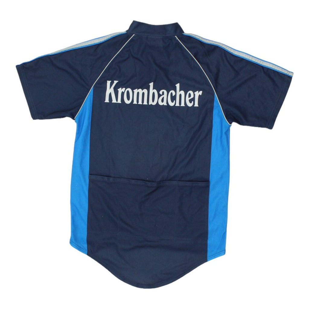 Krombacher Radler Mens Navy Half Zip Cycling Jersey | Vintage Bikewear VTG | Vintage Messina Hembry | Thrift | Second-Hand Messina Hembry | Used Clothing | Messina Hembry 