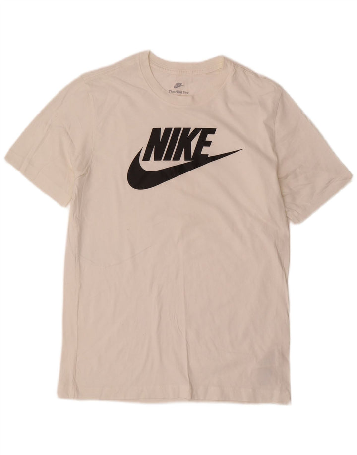 Nike Mens Graphic T-Shirt Top Medium White Cotton