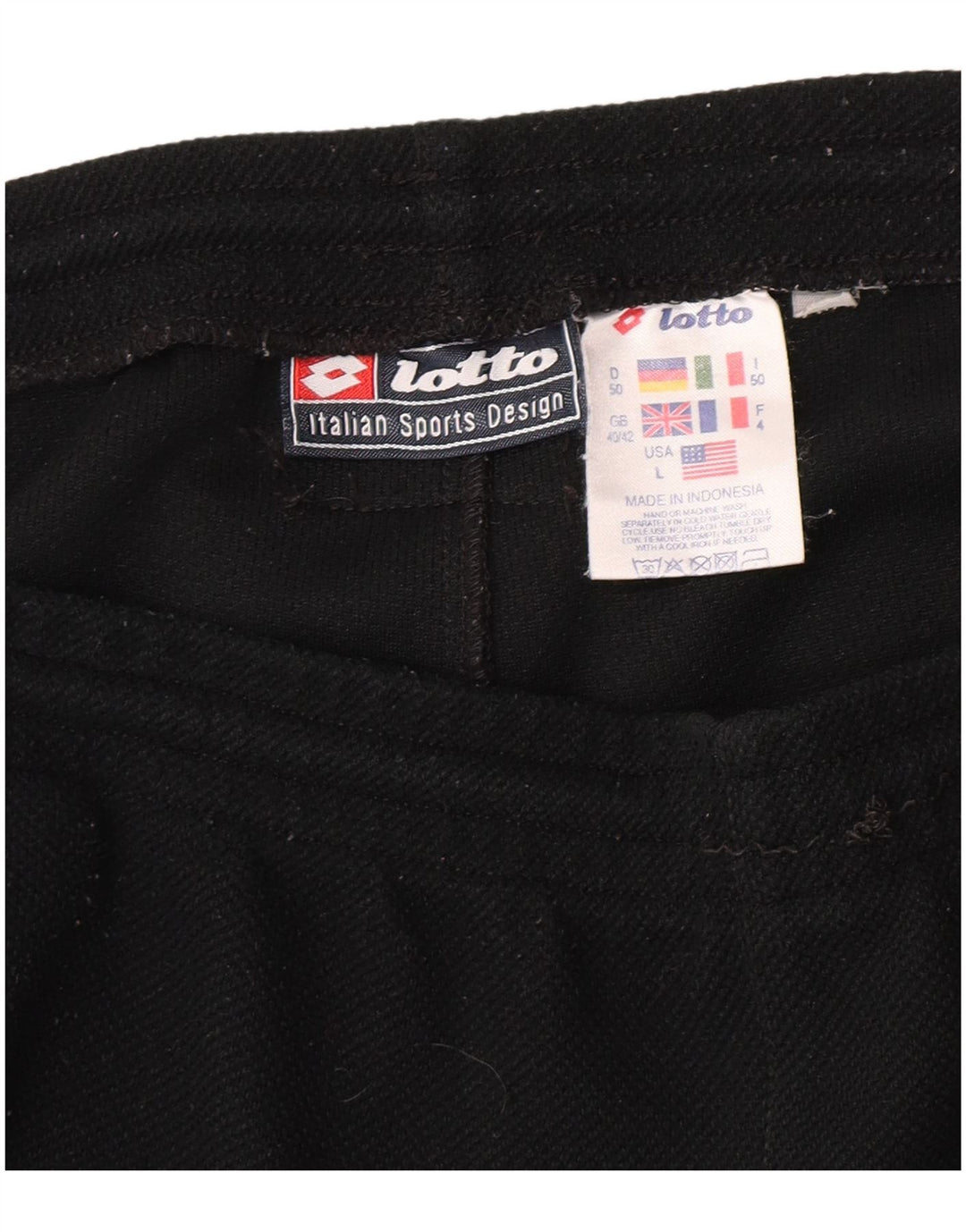 Lotto Mens Graphic Tracksuit Trousers UK 40/42 Large  Black Polyester