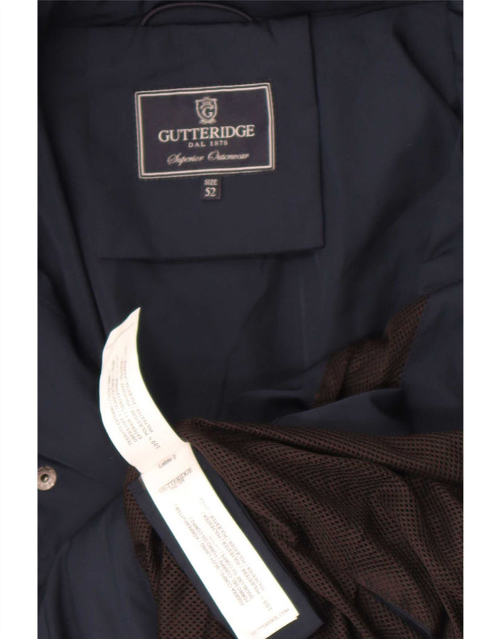Gutteridge Mens Utility Jacket IT 52 XL Navy Blue Polyester