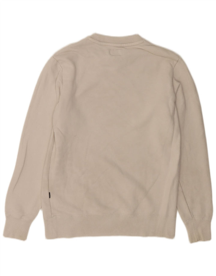 Converse Mens Chuck Taylor Graphic Sweatshirt Jumper Medium Beige Cotton