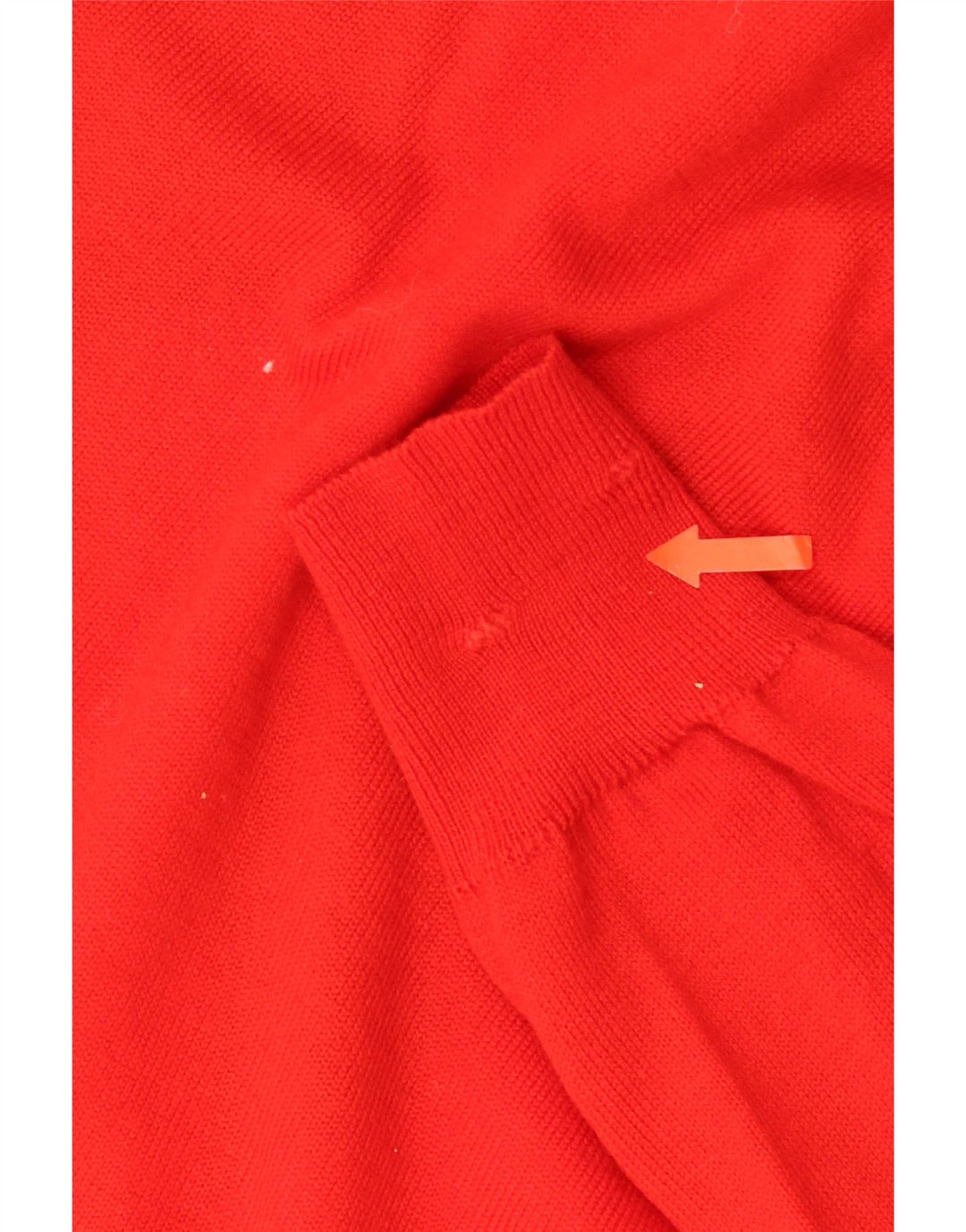 VINTAGE Mens V-Neck Jumper Sweater Medium Red Argyle/Diamond