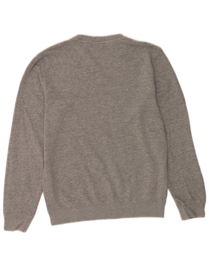 Champion Mens Graphic Sweatshirt Jumper Small Grey Flecked Cotton