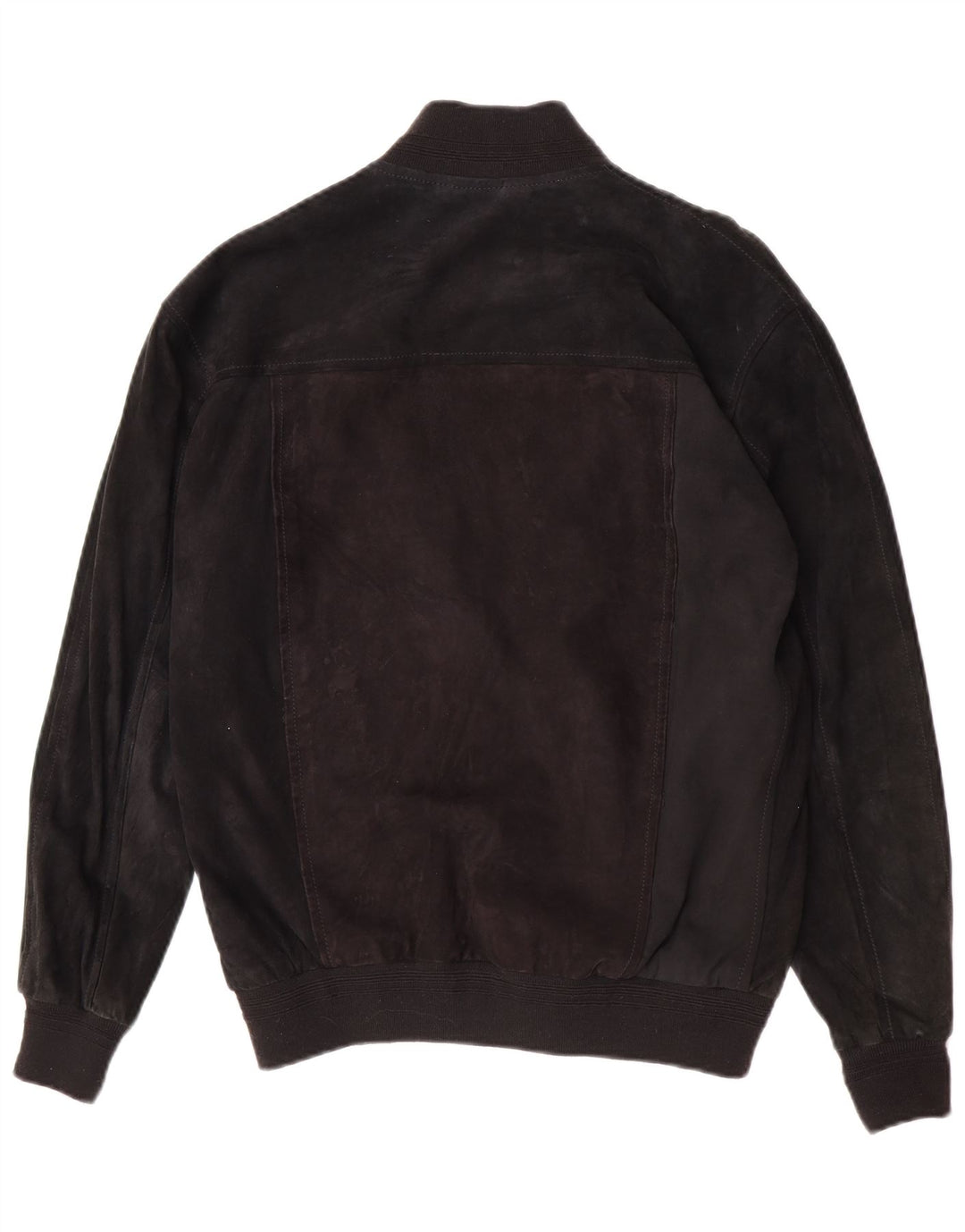 Zarro Mens Suede Bomber Jacket IT 50 Large Black Leather