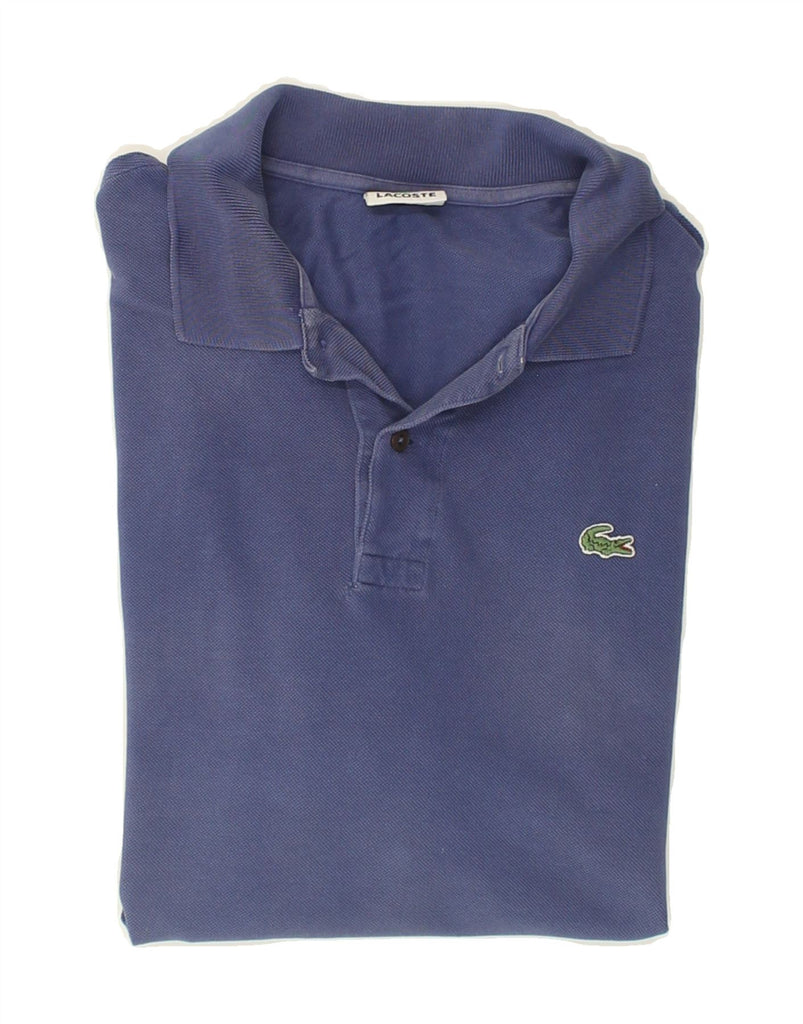 LACOSTE Mens Polo Shirt Size 7 2XL Blue Cotton | Vintage Lacoste | Thrift | Second-Hand Lacoste | Used Clothing | Messina Hembry 