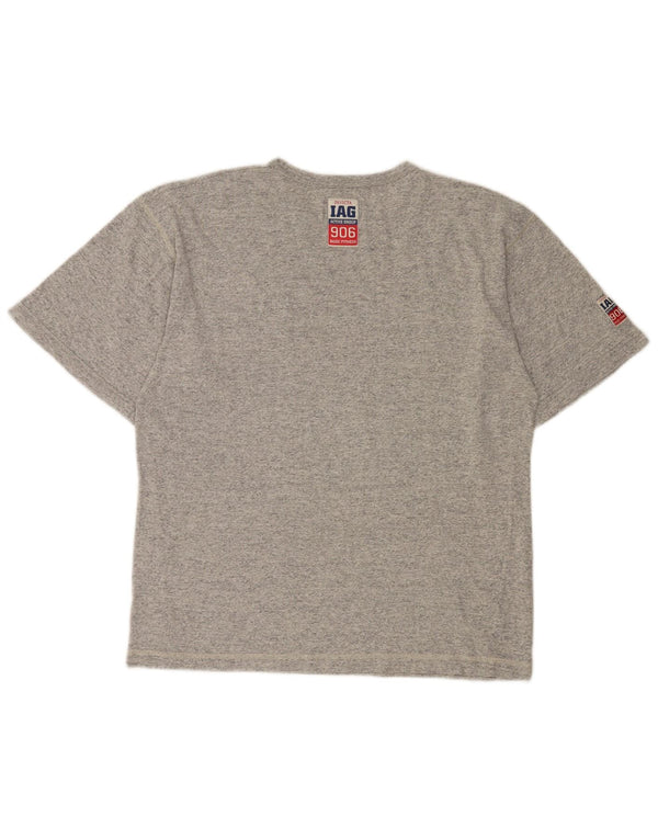 Invicta Mens Graphic T-Shirt Top Small Grey Flecked Cotton