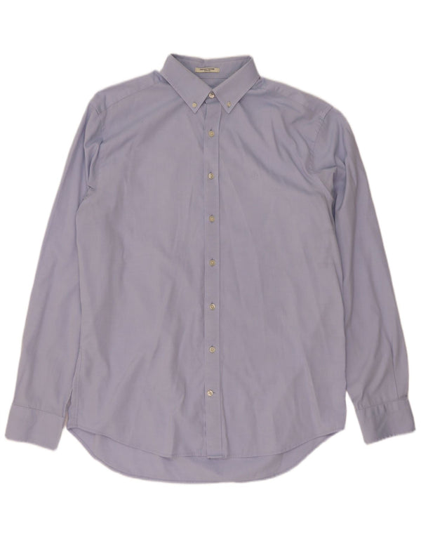 Gant Mens Regular Fit Shirt Size 41/42 16 1/2 Large Blue Cotton