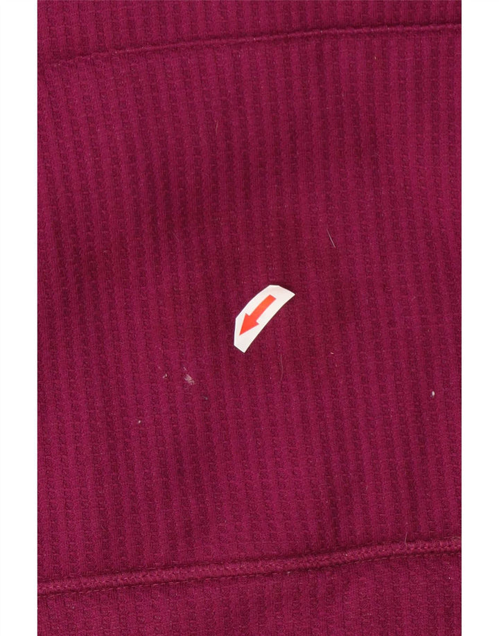 Weird Fish Womens Hoodie Jumper UK 16 Large Burgundy Polyester