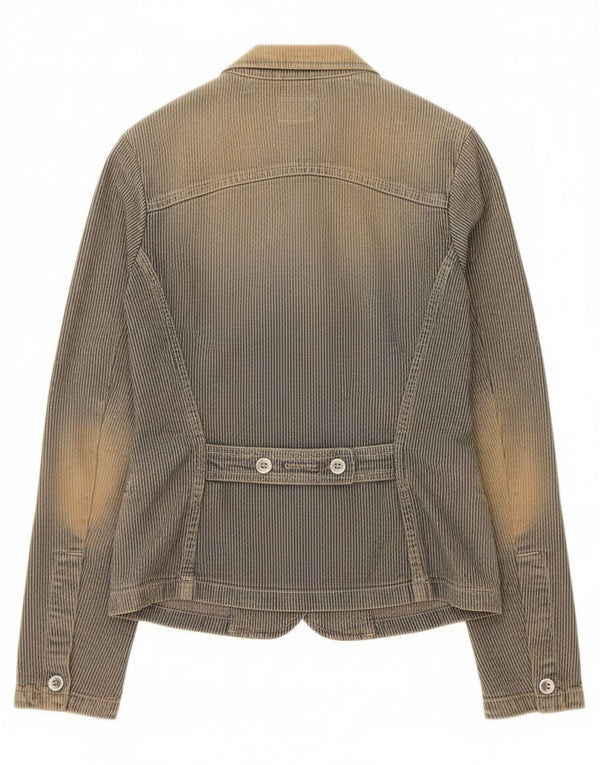 Calvin Klein Jeans Womens 3 Button Blazer Jacket UK 10 Small Blue