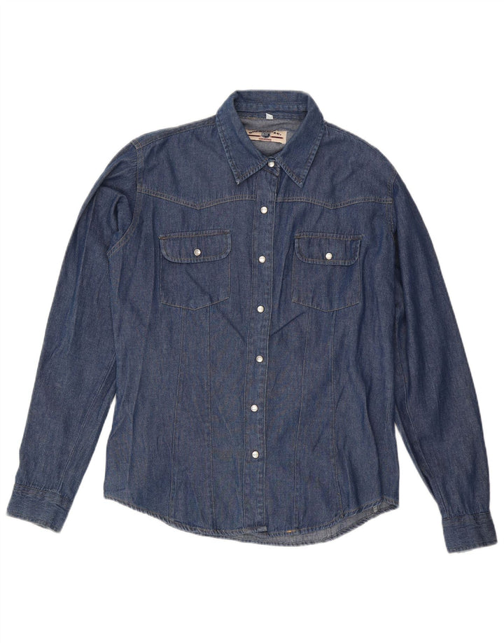 Brandon & C Womens Denim Shirt UK 18 XL Blue