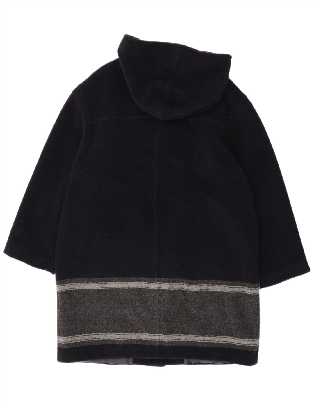Max & Co. Womens Hooded Duffle Coat UK 14 Large Navy Blue Colourblock