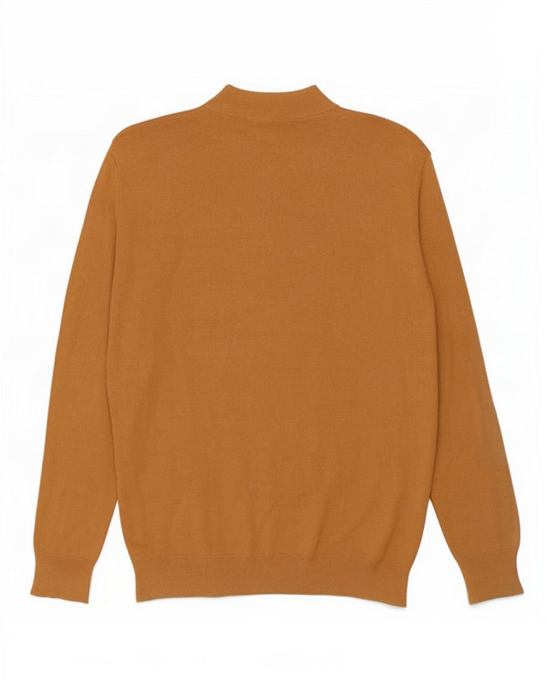 Zara Mens Turtle Neck Jumper Sweater Small Beige Viscose
