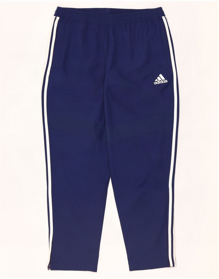 Adidas Mens Climalite Tracksuit Trousers Large Navy Blue Polyester