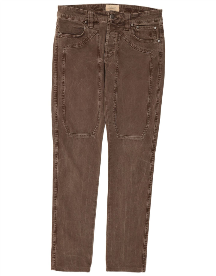 Jeckerson Mens Slim Jeans W33 L31 Brown Cotton