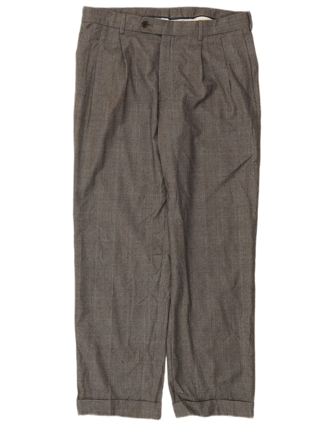 BROOKS BROTHERS Mens Madison Pegged Suit Trousers W32 L29 Grey Houndstooth