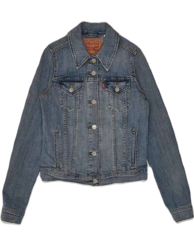 LEVI'S Womens Denim Jacket UK 4 XS Blue Cotton | Vintage Levi's | Thrift | Second-Hand Levi's | Used Clothing | Messina Hembry 