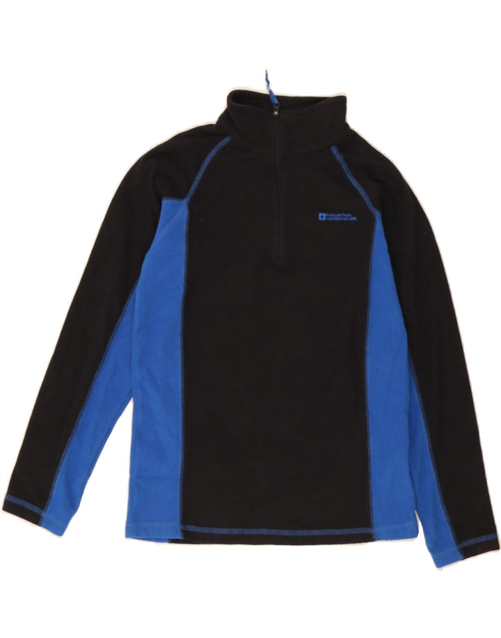 MOUNTAIN WAREHOUSE Boys Fleece Jumper 11-12 Years Black Colourblock Vintage Mountain Warehouse and Second-Hand Mountain Warehouse from Messina Hembry 