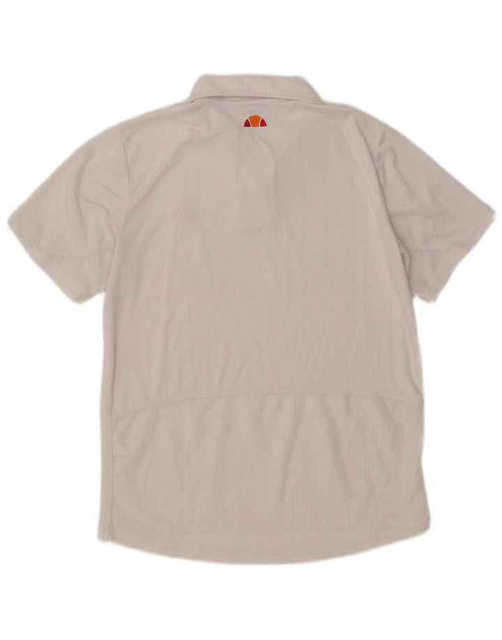 Ellesse Mens Polo Shirt Small White Striped