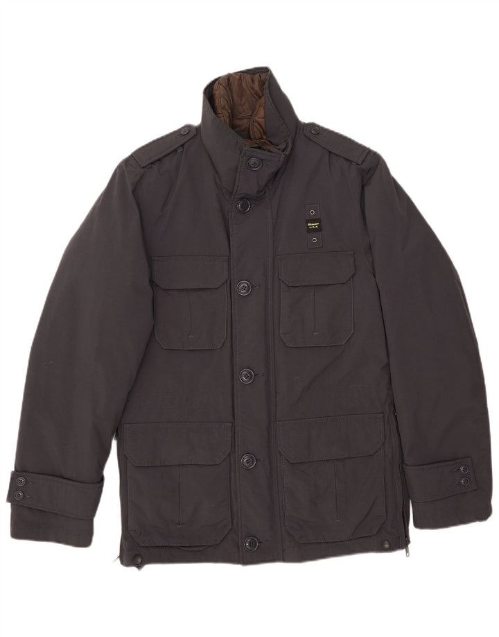 Blauer Mens Military Jacket UK 36 Small Navy Blue Nylon