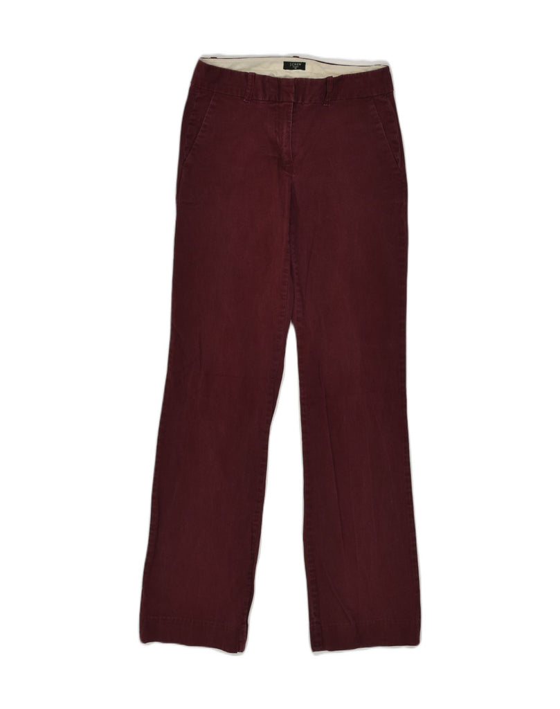 J. CREW Womens City Fit Straight Chino Trousers US 00 2XS W26 L31 Burgundy | Vintage J. Crew | Thrift | Second-Hand J. Crew | Used Clothing | Messina Hembry 