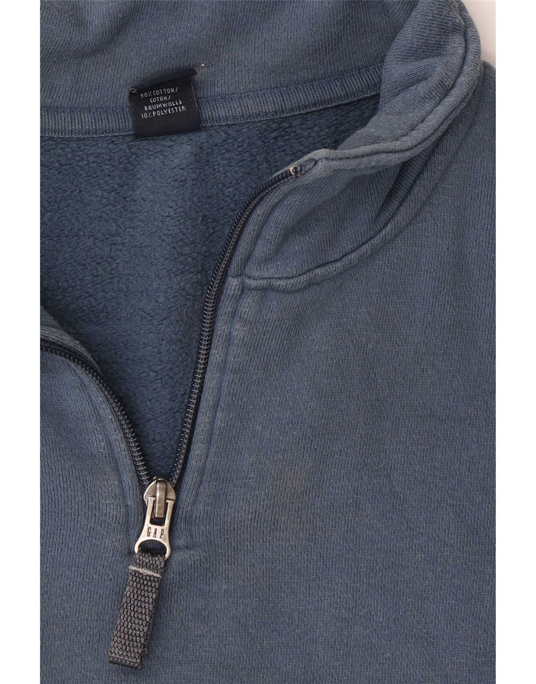 Gap Mens Zip Neck Sweatshirt Jumper Small Blue