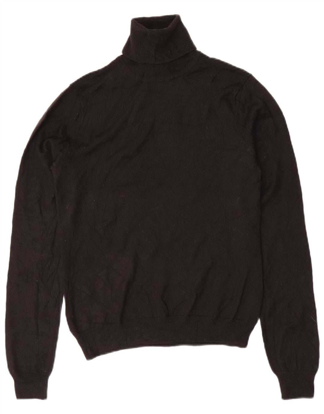 BROOKS BROTHERS Womens Roll Neck Jumper Sweater UK 10 Small Black