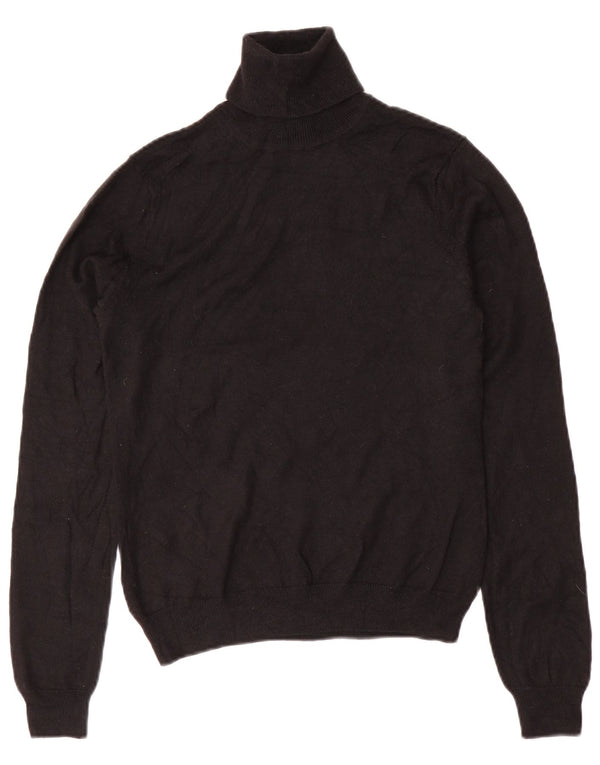 BROOKS BROTHERS Womens Roll Neck Jumper Sweater UK 10 Small Black
