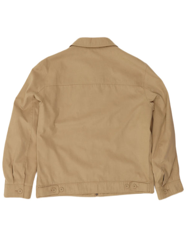 PORTO DI PANAMA Mens Bomber Jacket IT 50 Large Beige Polyester