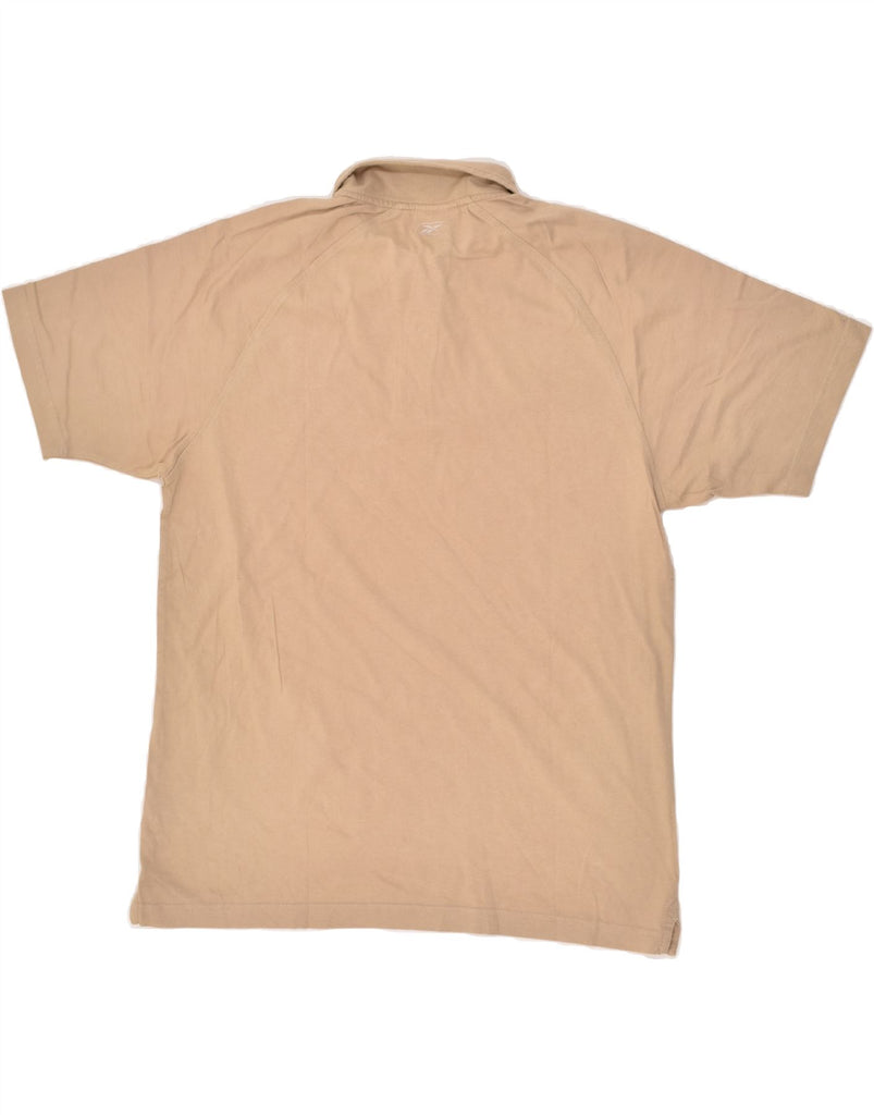 REEBOK Mens Polo Shirt Medium Beige Cotton Vintage Reebok and Second-Hand Reebok from Messina Hembry 