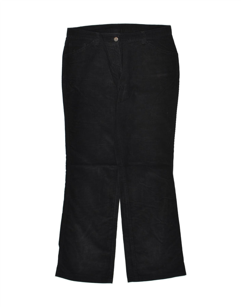 FILA Womens Bootcut Corduroy Trousers UK 14 Large W32 L31 Black | Vintage Fila | Thrift | Second-Hand Fila | Used Clothing | Messina Hembry 