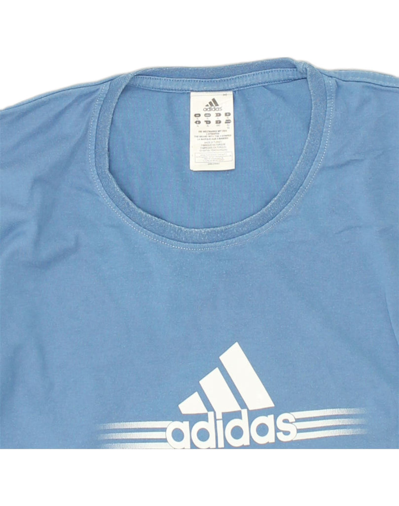 ADIDAS Mens Graphic T-Shirt Top XL Blue Cotton | Vintage Adidas | Thrift | Second-Hand Adidas | Used Clothing | Messina Hembry 