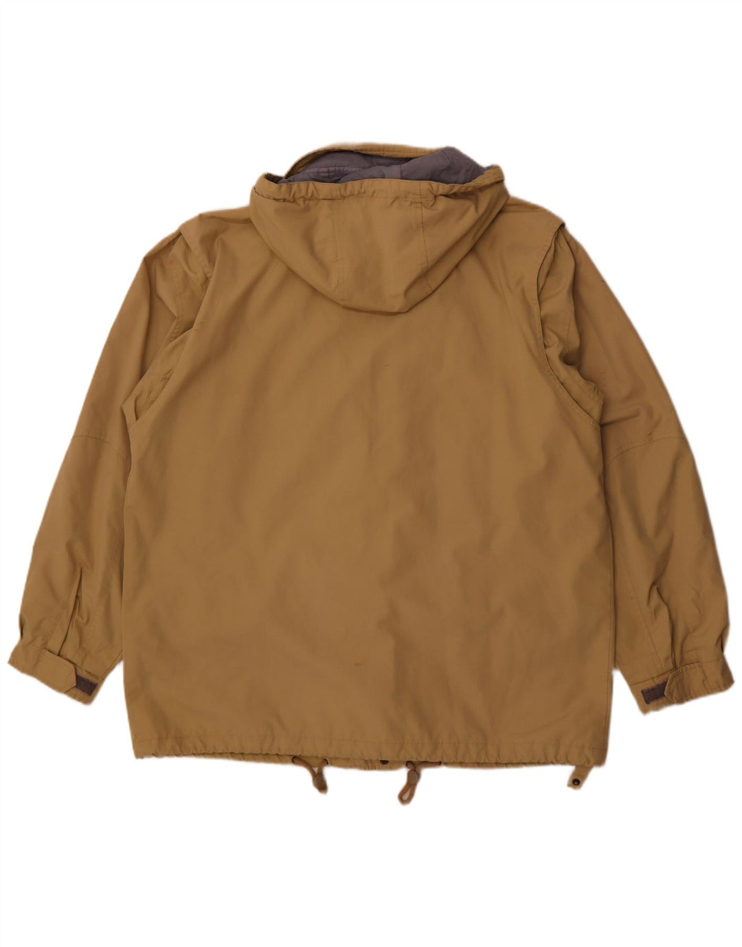 Fila Mens Hooded Windbreaker Jacket IT 52 XL Beige Polyester